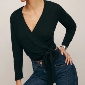 Reformation Cashmere Wrap Sweater